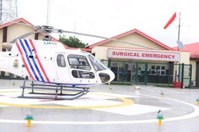 Ambode medical emergency helicopter