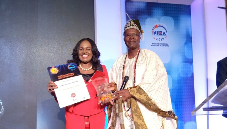 Dr. Stella Chinyelu Okoli Founder GMD EMZOR Pharma Ltd receives Lifetime Achievement Award