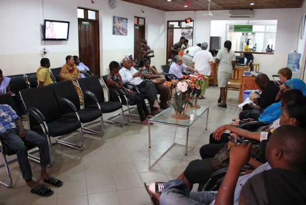 Patients waiting to see a doctor