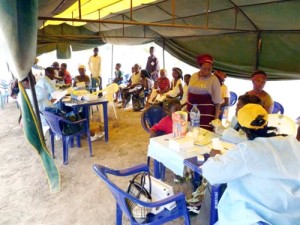 Benue State Free Medical Clinic The main testing tent tests included Malaria TB and HIV 300x225