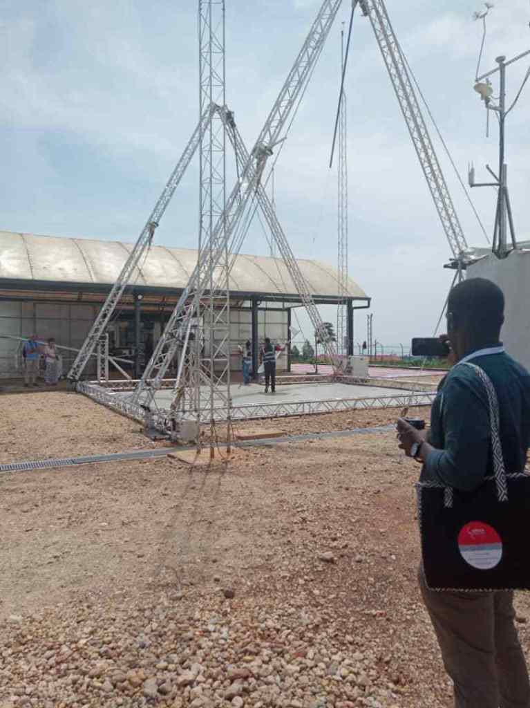 Launch pad for drones at Zipline, Muhanga